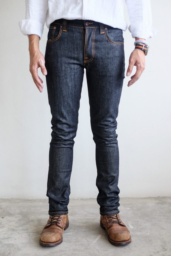 Jeans Nudie Grim Tim Masculino - Preto Seco Elástico, Algodão Orgânico, Caimento Reto