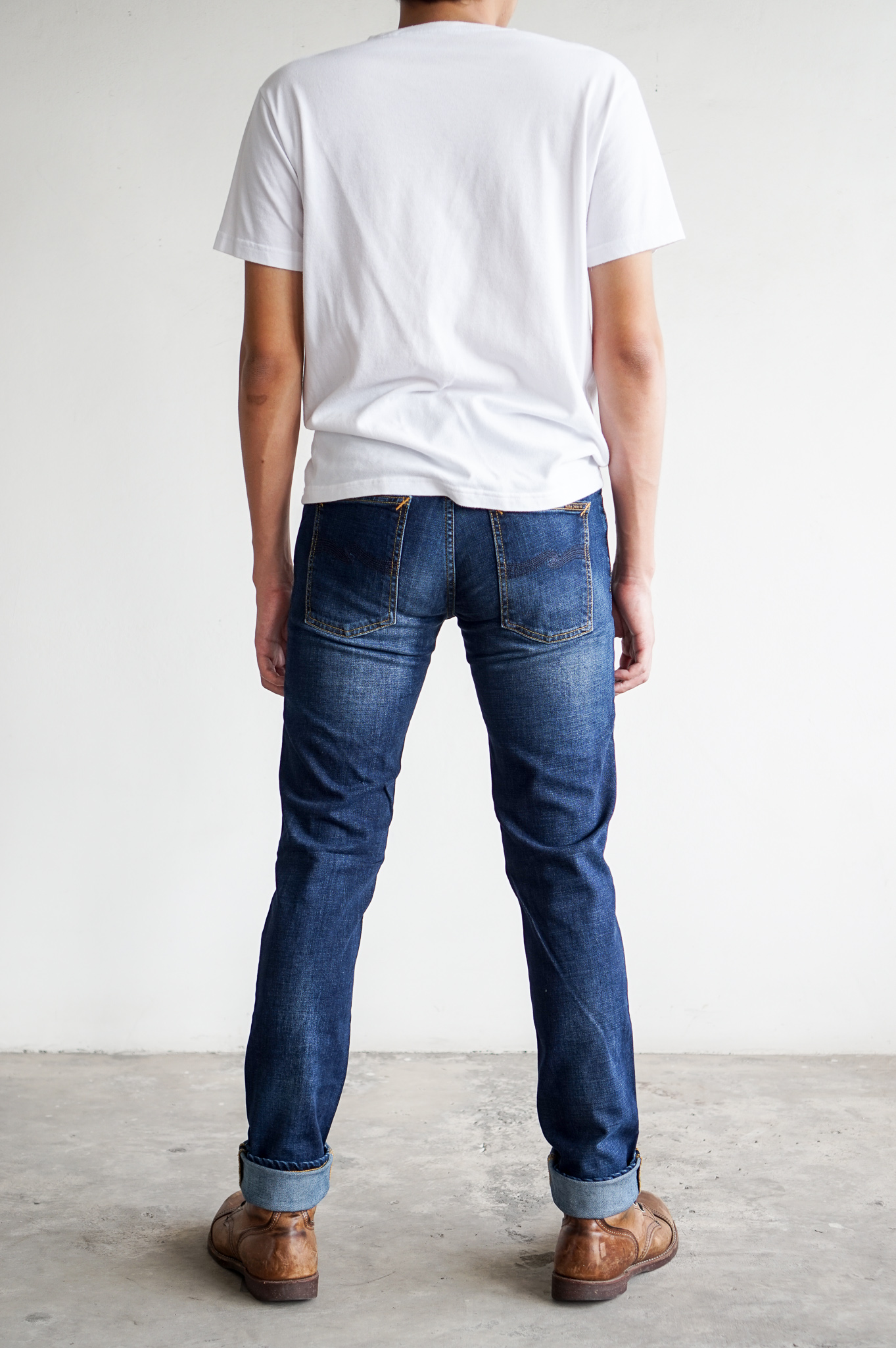 nudie jeans grim tim crosshatch worn in