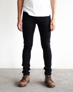 nudie jeans tight terry deep black