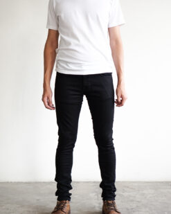 nudie jeans tight terry deep black