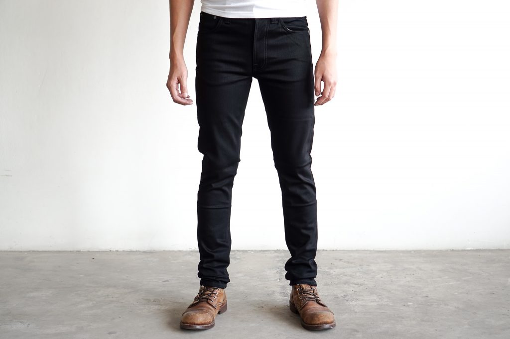 nudie Jeans THIN FINN DRY COLD BLACK - デニム