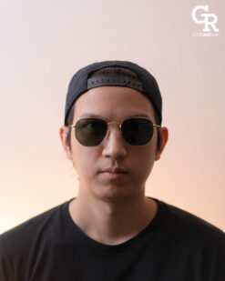 RayBan Hexagonal กรอบทอง เลนส์ดำ RB3548N 001