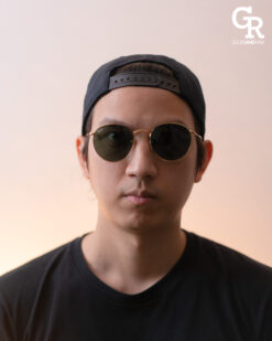 RayBan Round กรอบทอง เลนส์ดำ RB3447 001