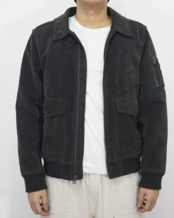LEVI'S SUEDE BOMBER JACKET BLACK