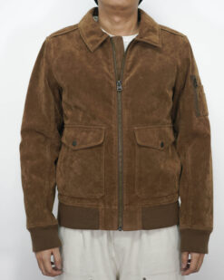 LEVI'S SUEDE BOMBER JACKET BROWN